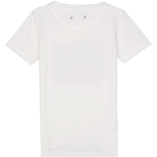 Women Others Printed - Women Cotton T-shirt Marguerites, Off white back view