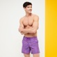 Men Classic Printed - Men Swimwear Valentine's Day, Orchid front worn view