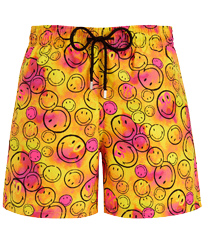 Men Others Printed - Men Swimwear Monsieur André - Vilebrequin x Smiley®, Lemon front view