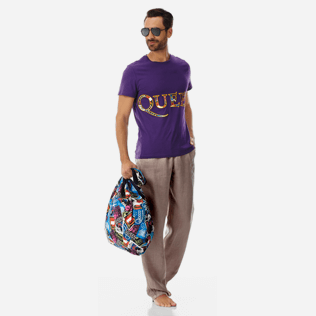Hombre Autros Liso - Pantalón de lino liso para hombre, Safari supp2 Hombre Autros Liso - Pantalón de lino liso para hombre, Safari supp2