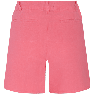 Women Others Solid - Women Linen Bermuda Shorts Solid, Cherry blossom back Women Others Solid - Women Linen Bermuda Shorts Solid, Cherry blossom back