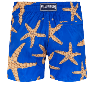 Bild von Herren Klassische dünne Stoffe Bedruckt - Ultraleichte und verstaubare Sand Starlettes Badeshorts für Herren, Sea blue Rückansicht Bild von Herren Klassische dünne Stoffe Bedruckt - Ultraleichte und verstaubare Sand Starlettes Badeshorts für Herren, Sea blue Rückansicht
