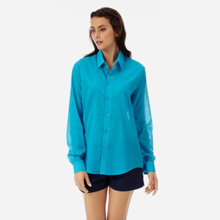 Autros Liso - Camisa en velo de algodón de color liso unisex, Seychelles supp3 Autros Liso - Camisa en velo de algodón de color liso unisex, Seychelles supp3