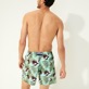 Men Classic Printed - Men Swim Trunks 2006 Coconuts, Lazulii blue back worn view