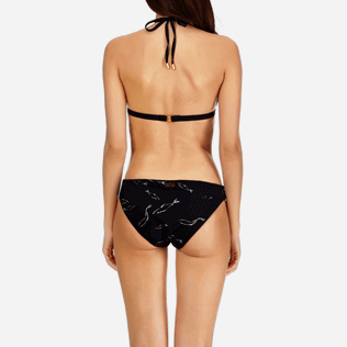 Donna Slip classico Stampato - Slip bikini donna sgambati Fish Dance, Nero supp2 Donna Slip classico Stampato - Slip bikini donna sgambati Fish Dance, Nero supp2