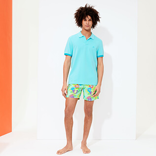 Homme AUTRES Uni - Polo en Piqué de Coton homme uni, Bleu lazuli supp3 Homme AUTRES Uni - Polo en Piqué de Coton homme uni, Bleu lazuli supp3
