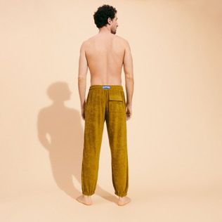 Uomo Altri Unita - Pantaloni unisex in spugna tinta unita, Corteccia vista indossata posteriore