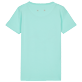 Damen Andere Bedruckt - Marguerites T-Shirt aus Baumwolle für Damen, Lagune Rückansicht