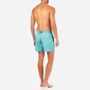 Men Classic / Moorea Printed - Les 4 Élements Lightweight Packable Swim shorts, Lagoon backworn Men Classic / Moorea Printed - Les 4 Élements Lightweight Packable Swim shorts, Lagoon backworn