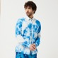 Uomo Altri Stampato - Camicia uomo in lino Spirales Tie & Dye, Azzurro cielo dettagli vista 8