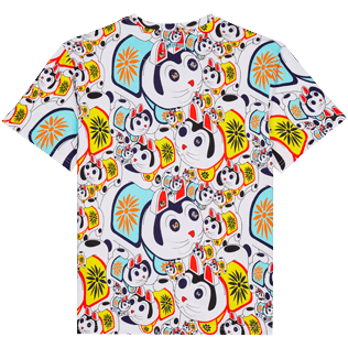 Herren Andere Bedruckt - Maneki-neko T-Shirt aus Baumwolle für Herren, Weiss Rückansicht