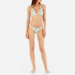 Mujer Braguitas Estampado - Braguitas de bikini de talle alto con estampado Bamboo Song para mujer, Peony frontworn Mujer Braguitas Estampado - Braguitas de bikini de talle alto con estampado Bamboo Song para mujer, Peony frontworn