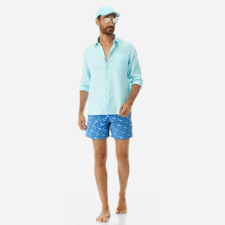 Hombre Bordados Bordado - Bañador bordado con estampado St Barth para hombre - Edición limitada, Mar azul supp2 Hombre Bordados Bordado - Bañador bordado con estampado St Barth para hombre - Edición limitada, Mar azul supp2