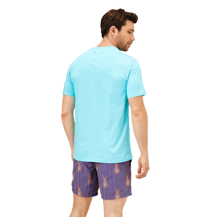 Men Others Solid - Men Organic Cotton T-Shirt Solid, Lazulii blue backworn Men Others Solid - Men Organic Cotton T-Shirt Solid, Lazulii blue backworn