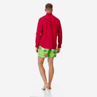 Herren Andere Uni - Solid Hemd aus Leinen für Herren, Stachelbeerenrot backworn Herren Andere Uni - Solid Hemd aus Leinen für Herren, Stachelbeerenrot backworn