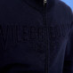 Homme AUTRES Uni - Sweat en Coton à Fermeture Zippée homme, Bleu marine vue de détail 4