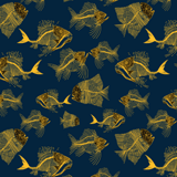 Hombres Corte Clásico Estampado - Bañador plegable Ligero con estampado Prehistoric Fish, Azul marino pattern Hombres Corte Clásico Estampado - Bañador plegable Ligero con estampado Prehistoric Fish, Azul marino pattern