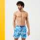 Men Others Printed - Men Swim Trunks Ultra-light and packable Paradise Vintage, Purple blue front worn view