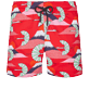 Men Stretch classic Printed - Men Stretch Swim Trunks Japan Birds, Peppers front view