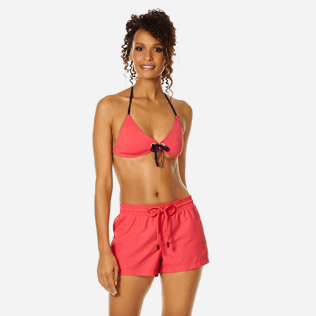 Damen Andere Uni - Solid Badeshorts für Damen, Hibiskus frontworn Damen Andere Uni - Solid Badeshorts für Damen, Hibiskus frontworn