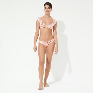 Donna Ferretto Stampato - Top bikini donna all'americana Mandala, Camellia dettagli vista 2