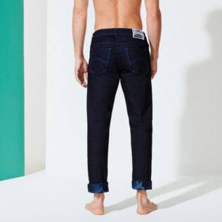 Homme AUTRES Imprimé - Jeans homme imprimé Waves, Dark denim w1 backworn Homme AUTRES Imprimé - Jeans homme imprimé Waves, Dark denim w1 backworn