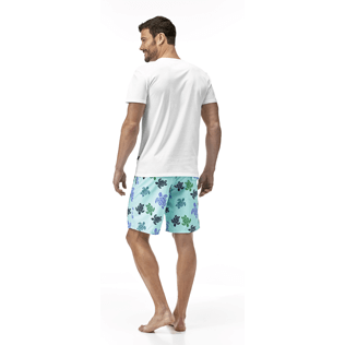 Men Others Solid - Classic Tee, White backworn Men Others Solid - Classic Tee, White backworn