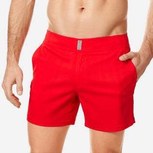 Homme CEINTURE PLATE Uni - Maillot de bain Homme Court Stretch Ceinture Plate Prince de Galles, Rouge medicis supp1 Homme CEINTURE PLATE Uni - Maillot de bain Homme Court Stretch Ceinture Plate Prince de Galles, Rouge medicis supp1
