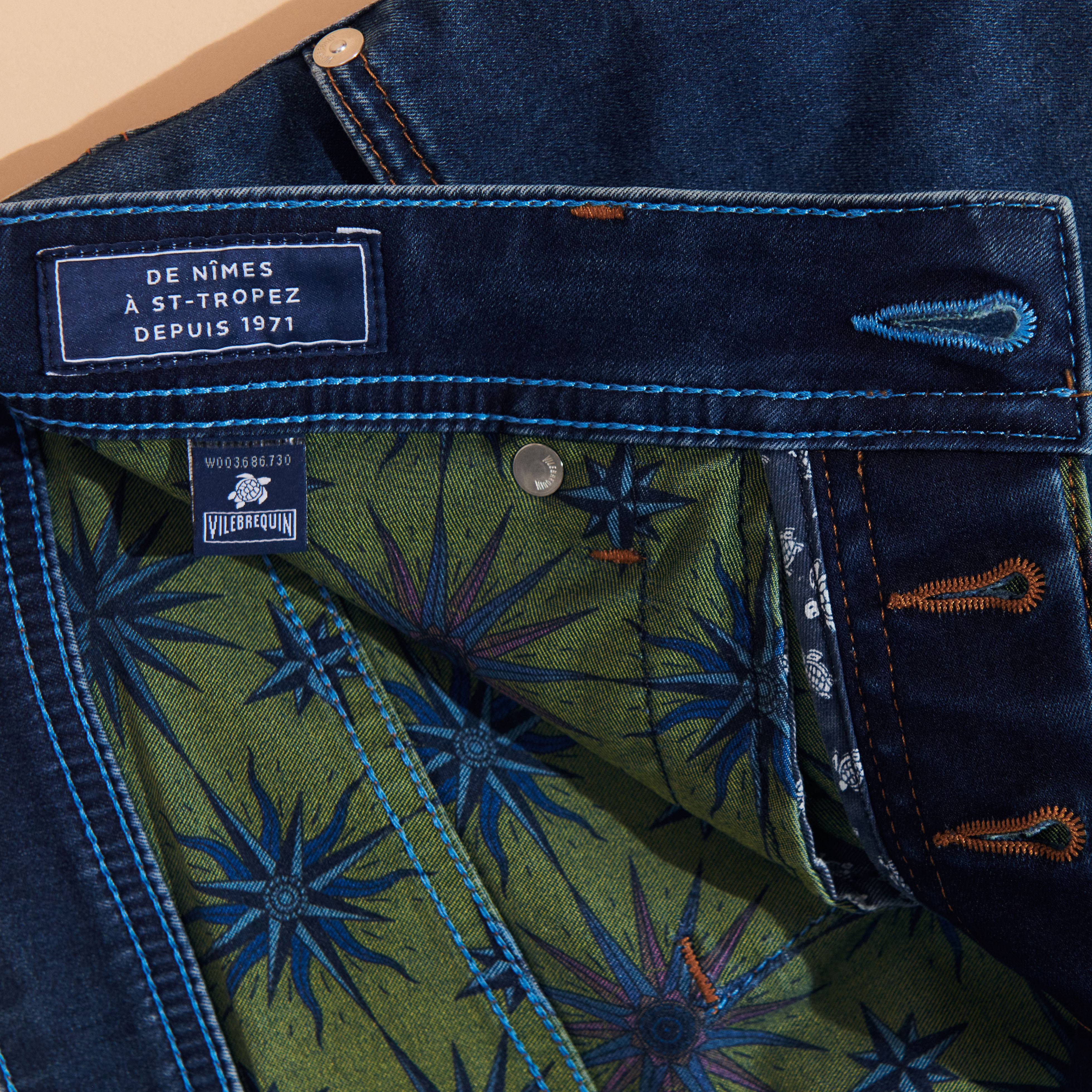 Sud Baumwoll-Jeanshose im Fünf-Taschen-Design für Herren