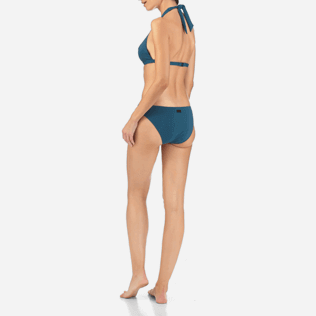Mujer Halter Liso - Top de bikini en tejido moldeado liso, Spray backworn Mujer Halter Liso - Top de bikini en tejido moldeado liso, Spray backworn