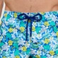 Men Classic Printed - Men Swim Trunks Tropical Turtles Vintage, Lazulii blue details view 1
