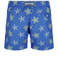 Herren Bestickte Bestickt - Starfish Dance Badeshorts mit Stickerei für Herren – Limitierte Serie, Purple blue Rückansicht