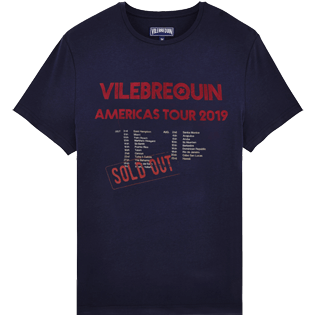 Men Others Printed - Men Cotton T-Shirt Vilebrequin Tour, Navy front Men Others Printed - Men Cotton T-Shirt Vilebrequin Tour, Navy front