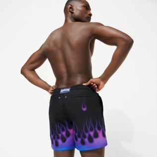 Men Others Printed - Men Swim Trunks Hot Rod 360° - Vilebrequin x Sylvie Fleury, Black details view 1