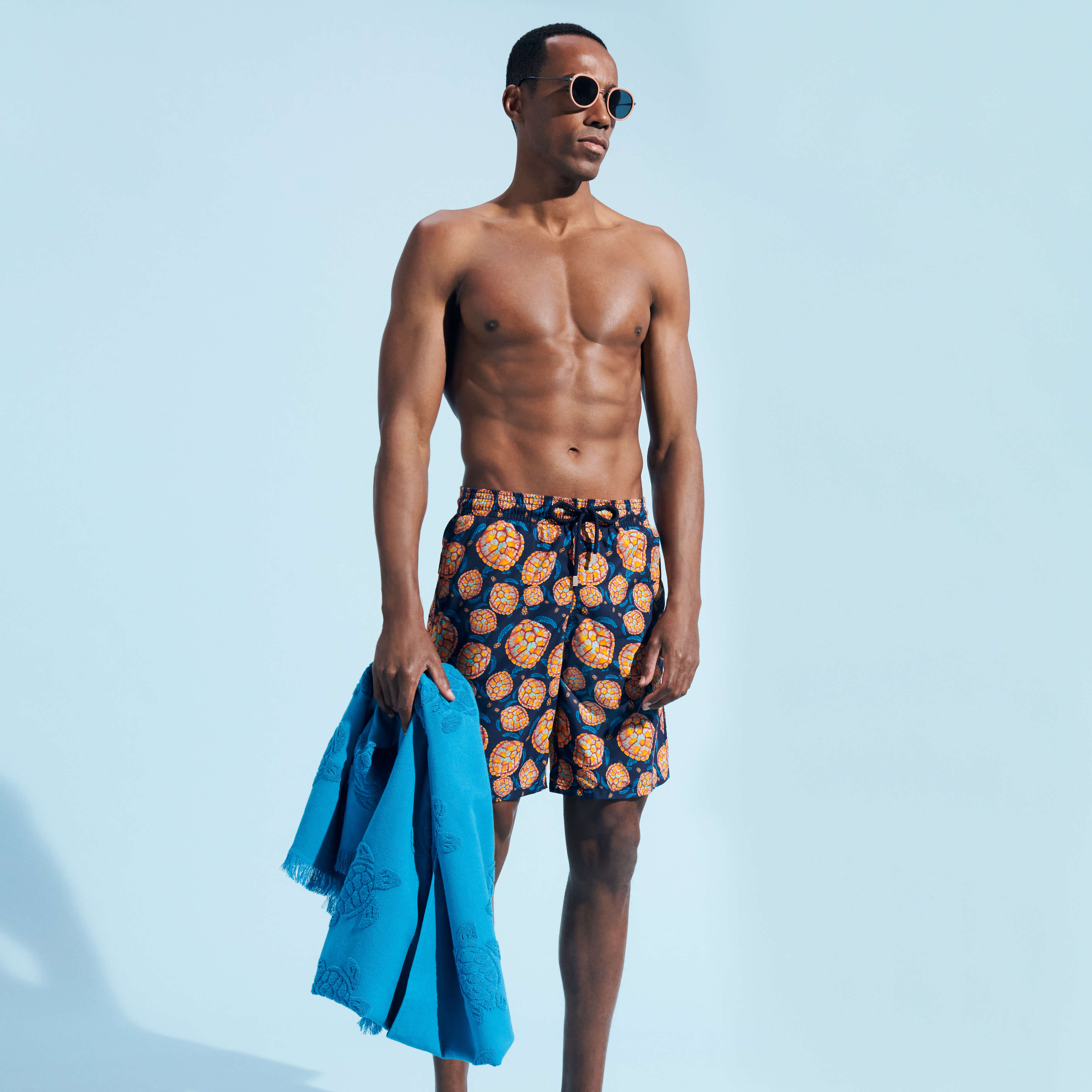 Men Long Swim Trunks Carapaces Vilebrequin Men Swimwear