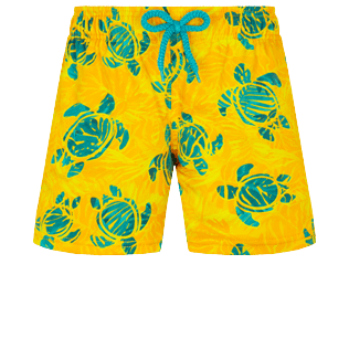 男童 Others 印制 - 男童 Turtles Madrague 弹力泳裤, Yellow 正面图