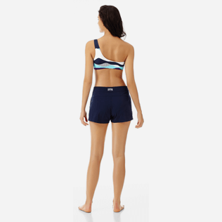 Damen Andere Uni - Solid Stretch-Badeshorts für Damen, Marineblau backworn Damen Andere Uni - Solid Stretch-Badeshorts für Damen, Marineblau backworn