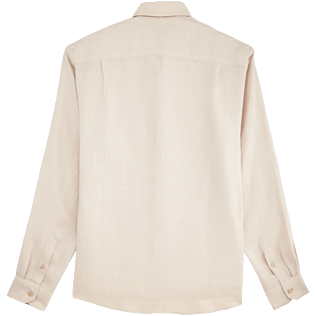 Uomo Altri Unita - Camicia uomo in lino tinta unita, Gesso back Uomo Altri Unita - Camicia uomo in lino tinta unita, Gesso back