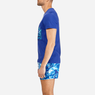 Hombre T-Shirt Estampado - Camiseta de algodón con estampado Vilebreking para hombre, Azul neptuno supp3 Hombre T-Shirt Estampado - Camiseta de algodón con estampado Vilebreking para hombre, Azul neptuno supp3