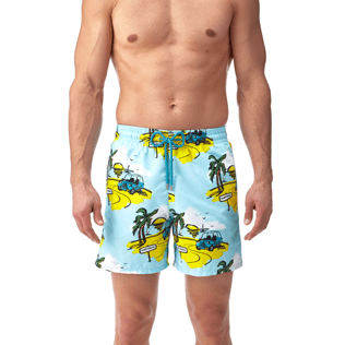 Men Classic / Moorea Printed - Sunny Car Swim shorts, Frosted blue supp2 Men Classic / Moorea Printed - Sunny Car Swim shorts, Frosted blue supp2