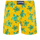 Men Others Printed - Men Stretch Swim Trunks Turtles Madrague, Yellow back view
