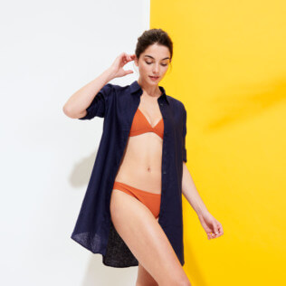 Women Others Solid - Women Long Linen Shirt Solid, Navy supp3 Women Others Solid - Women Long Linen Shirt Solid, Navy supp3