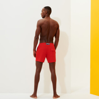Homme CEINTURE PLATE Uni - Maillot de bain homme Stretch Ceinture Plate uni, Coquelicot backworn Homme CEINTURE PLATE Uni - Maillot de bain homme Stretch Ceinture Plate uni, Coquelicot backworn