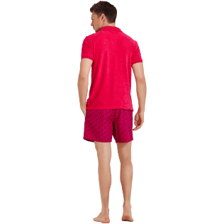 Hombre Autros Liso - Polo en tejido terry de color liso para hombre, Grosella backworn Hombre Autros Liso - Polo en tejido terry de color liso para hombre, Grosella backworn
