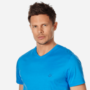 Hombre Autros Liso - Camiseta de algodón mercerizado liso con cuello de pico para hombre, Atoll supp1 Hombre Autros Liso - Camiseta de algodón mercerizado liso con cuello de pico para hombre, Atoll supp1