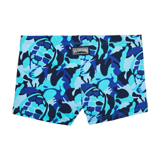 Garçons Coupe Courte, ajustée Imprimé - Maillot de bain boxer Camouflage Turtles, Azur back Garçons Coupe Courte, ajustée Imprimé - Maillot de bain boxer Camouflage Turtles, Azur back