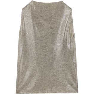 Femme AUTRES Uni - Top Femme en Maille Lurex Uni, Dore back Femme AUTRES Uni - Top Femme en Maille Lurex Uni, Dore back