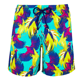 Hombre Corte Clásico Estampado - Bañador con estampado Birds of Paradise para hombre, Veronese green front Hombre Corte Clásico Estampado - Bañador con estampado Birds of Paradise para hombre, Veronese green front