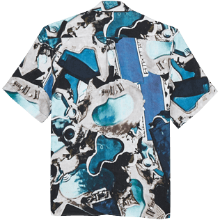 男款 Others 印制 - 男士 Californian Pool Dogtown 亚麻保龄球衫 - Vilebrequin x Highsnobiety, Blue note back 男款 Others 印制 - 男士 Californian Pool Dogtown 亚麻保龄球衫 - Vilebrequin x Highsnobiety, Blue note back