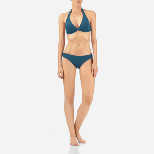 Mujer Halter Liso - Top de bikini en tejido moldeado liso, Spray frontworn Mujer Halter Liso - Top de bikini en tejido moldeado liso, Spray frontworn
